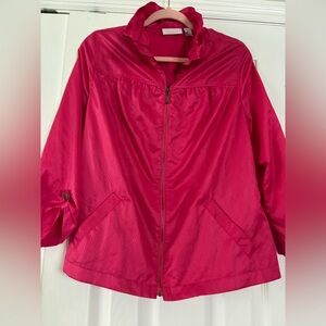 Chicos Fuschia Women's Lightweight Zip Front Jacket